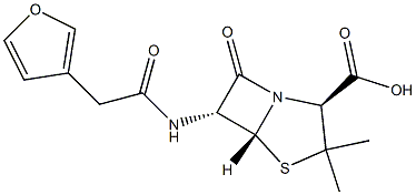 3-furylmethylpenicillin Struktur