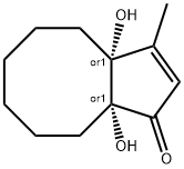 1H-Cyclopentacycloocten-1-one, 3a,4,5,6,7,8,9,9a-octahydro-3a,9a-dihydroxy-3-methyl-, (3aR,9aR)-rel- (9CI) Structure