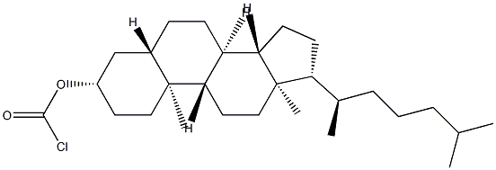 クロリド炭酸5α-コレスタン-3β-イル 化学構造式