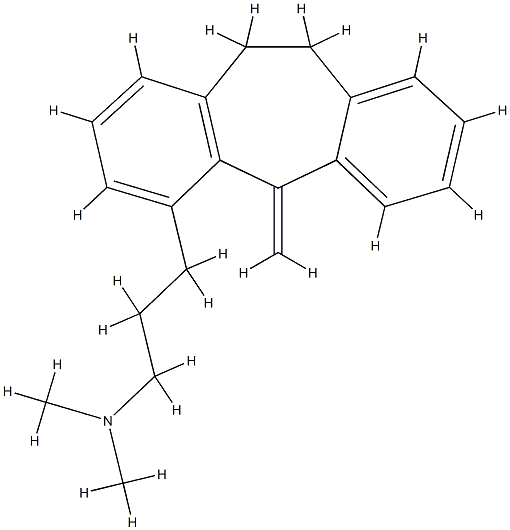 10,11-Dihydro-N,N-dimethyl-5-methylene-5H-dibenzo[a,d]cycloheptene-4-(1-propanamine) Structure