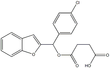 Succinic acid hydrogen 1-[α-(2-benzofuranyl)-p-chlorobenzyl] ester Struktur