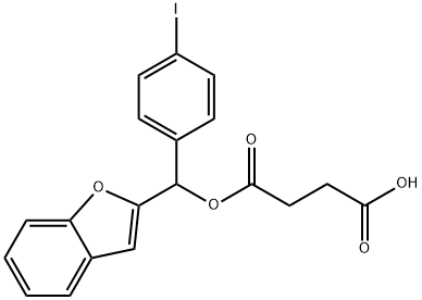 Succinic acid hydrogen 1-[α-(2-benzofuranyl)-p-iodobenzyl] ester 结构式