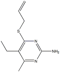 2-Pyrimidinamine,5-ethyl-4-methyl-6-(2-propenylthio)-(9CI) Structure