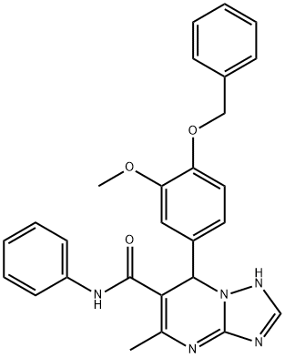 7-[4-(benzyloxy)-3-methoxyphenyl]-5-methyl-N-phenyl-4,7-dihydro[1,2,4]triazolo[1,5-a]pyrimidine-6-carboxamide Structure