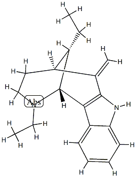 1-Methylene-7-demethyl-7-ethyldasycarpidan 结构式