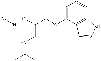 (±)-1-(1H-indol-4-yloxy)-3-(isopropylamino)propan-2-ol hydrochloride Structure