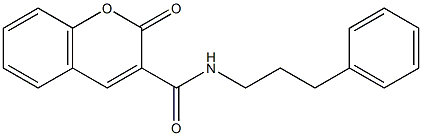 2-oxo-N-(3-phenylpropyl)-2H-chromene-3-carboxamide 结构式