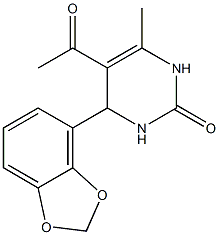 2(1H)-Pyrimidinone,5-acetyl-4-(1,3-benzodioxol-4-yl)-3,4-dihydro-6-methyl-(9CI) Struktur