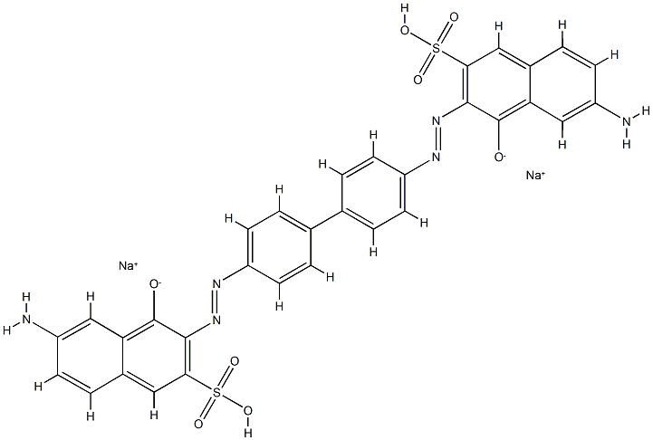 3,3'-[1,1'-Biphenyl-4,4'-diylbis(azo)]bis(6-amino-4-hydroxynaphthalene-2-sulfonic acid sodium) salt,3626-23-1,结构式