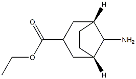 Bicyclo[3.2.1]octane-3-carboxylic acid, 8-amino-, ethyl ester, (3-endo,8-syn)- Struktur