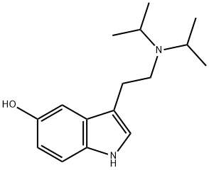 5-ヒドロキシ-N,N-ジイソプロピル-1H-インドール-3-エタンアミン 化学構造式