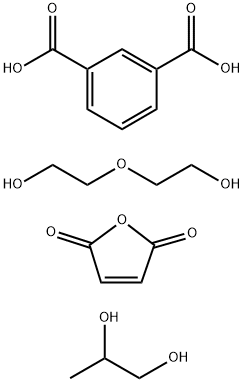 1,3-Benzenedicarboxylic acid, polymer with 2,5-furandione, 2,2-oxybisethanol and 1,2-propanediol Structure
