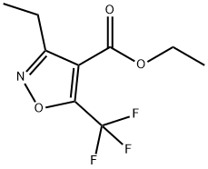 4-Isoxazolecarboxylic acid, 3-ethyl-5-(trifluoroMethyl)-, ethyl, 363617-95-2, 结构式