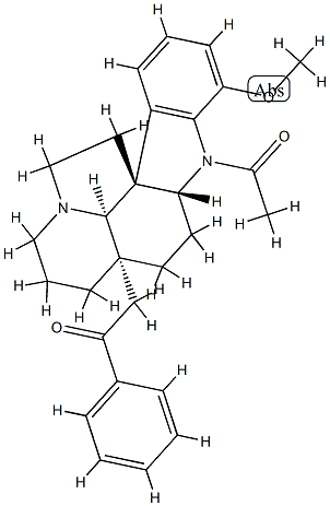 1-Acetyl-17-methoxy-21-phenylaspidospermidin-21-one Struktur