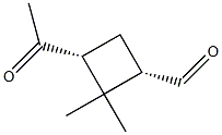 Cyclobutanecarboxaldehyde, 3-acetyl-2,2-dimethyl-, (1R,3S)-rel- (9CI) Structure