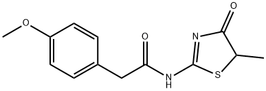 2-(4-methoxyphenyl)-N-(5-methyl-4-oxo-4,5-dihydro-1,3-thiazol-2-yl)acetamide 结构式
