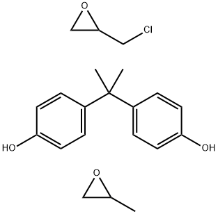 Phenol, 4,4-(1-methylethylidene)bis-, polymer with (chloromethyl)oxirane and methyloxirane 化学構造式