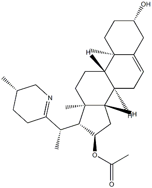 16,28-Secosolanida-5,22(28)-diene-3β,16α-diol 16-acetate 结构式