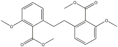 Benzoic Acid, 2,2'-(1,2-ethanediyl)bis[6-methoxy-,dimethylester] Struktur