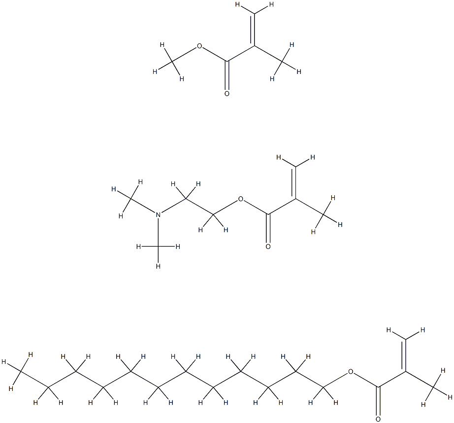 2-Propenoic acid, 2-methyl-, 2-(dimethylamino)ethyl ester, polymer with dodecyl 2-methyl-2-propenoate and methyl 2-methyl-2-propenoate Structure