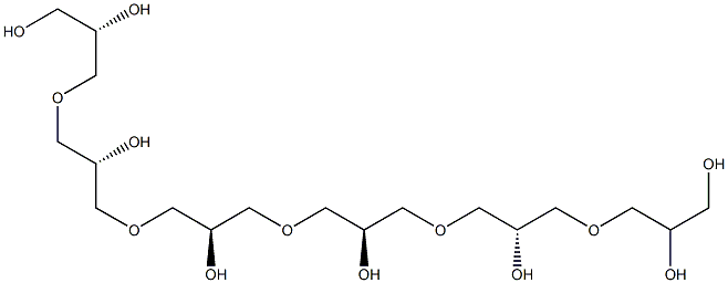 ヘキサグリセロール 化学構造式