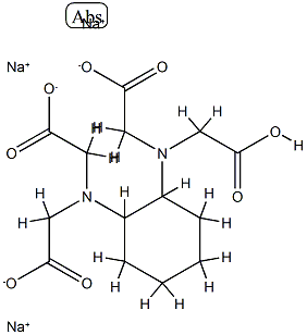 Glycine, N,N-1,2-cyclohexanediylbisN-(carboxymethyl)-, trisodium salt 结构式