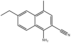 2-Naphthalenecarbonitrile,1-amino-6-ethyl-4-methyl-(9CI) Structure