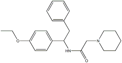 N-[α-(p-Ethoxyphenyl)phenethyl]-1-piperidineacetamide 结构式
