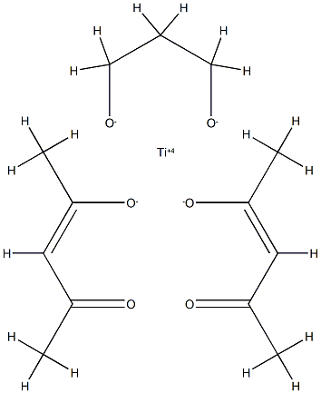 bis(pentane-2,4-dionato-O,O')(propane-1,3-diolato-O,O')titanium Structure