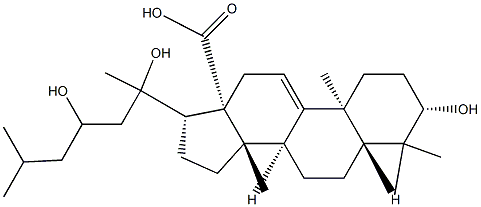 (20ξ)-3β,20,23-Trihydroxy-5α-lanost-9(11)-en-18-oic acid Structure
