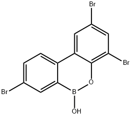 2,4,8-tribromo-dibenzo[c,e][1,2]oxaborinin-6-ol 结构式