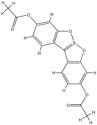 [1,2]Benzoxathiolo[2,3-b][1,2]benzoxathiole-6-SIV-3,9-diol diacetate,36910-73-3,结构式