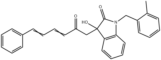 369393-85-1 3-hydroxy-1-(2-methylbenzyl)-3-(2-oxo-6-phenyl-3,5-hexadienyl)-1,3-dihydro-2H-indol-2-one
