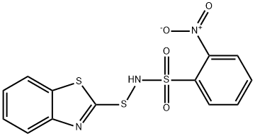 N-(1,3-benzothiazol-2-ylsulfanyl)-2-nitrobenzenesulfonamide 结构式