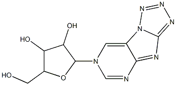 7-beta-D-Ribofuranosyl-7H-tetrazolo[5,1i]purine 
tetrazolpurine riboside 结构式