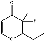 4H-Pyran-4-one,2-ethyl-3,3-difluoro-2,3-dihydro-(9CI) Struktur