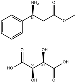 (S)-3-氨基-3-苯基丙酸甲酯(2R,3R)-2,3-二羟基琥珀酸(1:1), 37088-68-9, 结构式