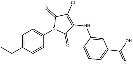 3-{[4-chloro-1-(4-ethylphenyl)-2,5-dioxo-2,5-dihydro-1H-pyrrol-3-yl]amino}benzoic acid|