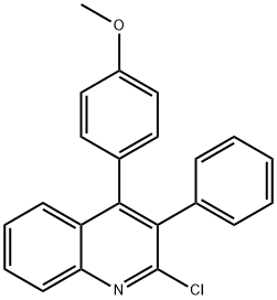 2-CHLORO-4-(4-METHOXYPHENYL)-3-PHENYLQUINOLINE Structure