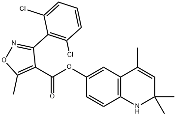 2,2,4-trimethyl-1,2-dihydroquinolin-6-yl 3-(2,6-dichlorophenyl)-5-methylisoxazole-4-carboxylate,371217-51-5,结构式