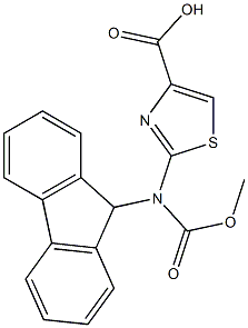 2-(((((9H-芴-9-基)甲氧基)羰基)氨基)噻唑-4-羧酸, 371770-31-9, 结构式