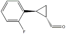 Cyclopropanecarboxaldehyde, 2-(2-fluorophenyl)-, (1R,2R)-rel- (9CI) Structure