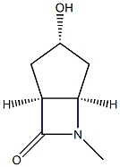 6-Azabicyclo[3.2.0]heptan-7-one,3-hydroxy-6-methyl-,(1R,3R,5S)-rel-(9CI) Struktur