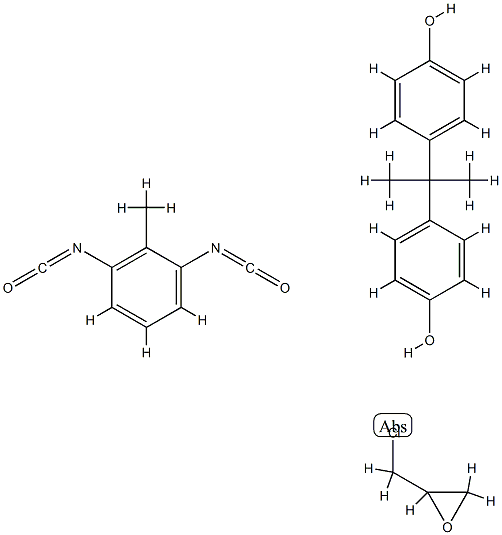 Phenol, 4,4-(1-methylethylidene)bis-, polymer with (chloromethyl)oxirane and 1,3-diisocyanatomethylbenzene Structure