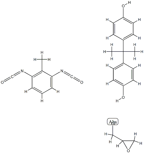 Phenol, 4,4-(1-methylethylidene)bis-, polymer with (chloromethyl)oxirane and 1,3-diisocyanatomethylbenzene Struktur