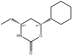 2H-1,3-Oxazin-2-one,6-cyclohexyl-4-ethyltetrahydro-,(4R,6R)-rel-(9CI),373386-36-8,结构式