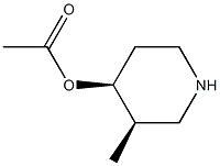 4-Piperidinol,3-methyl-,acetate(ester),(3R,4S)-rel-(9CI) Structure