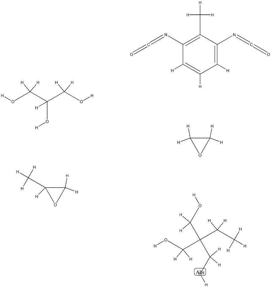 1,2,3-Propanetriol, polymer with 1,3-diisocyanatomethylbenzene, 2-ethyl-2-(hydroxymethyl)-1,3-propanediol, methyloxirane and oxirane 化学構造式