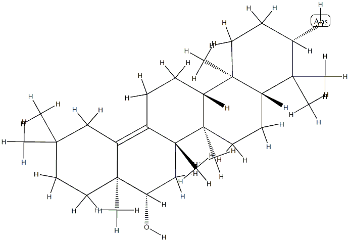 オレアナ-13(18)-エン-3β,16β-ジオール 化学構造式