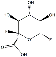 ba-D-Glucopyranuronic acid, 1-deoxy-1-fluoro-5-C-fluoro- (9CI) Structure
